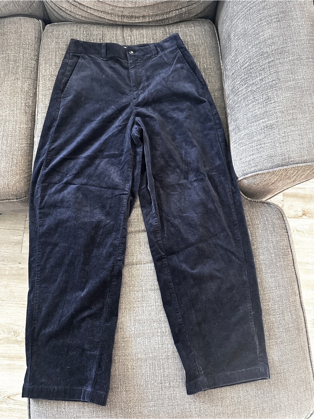 UNIQLO Comptoir des Cotonniers Corduroy Curve Pants Navy Women Size S